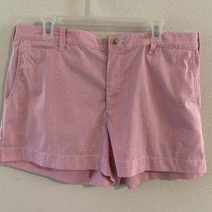 Polo Ralph Lauren Shorts Women's Size 14 Pink Stripe Cotton